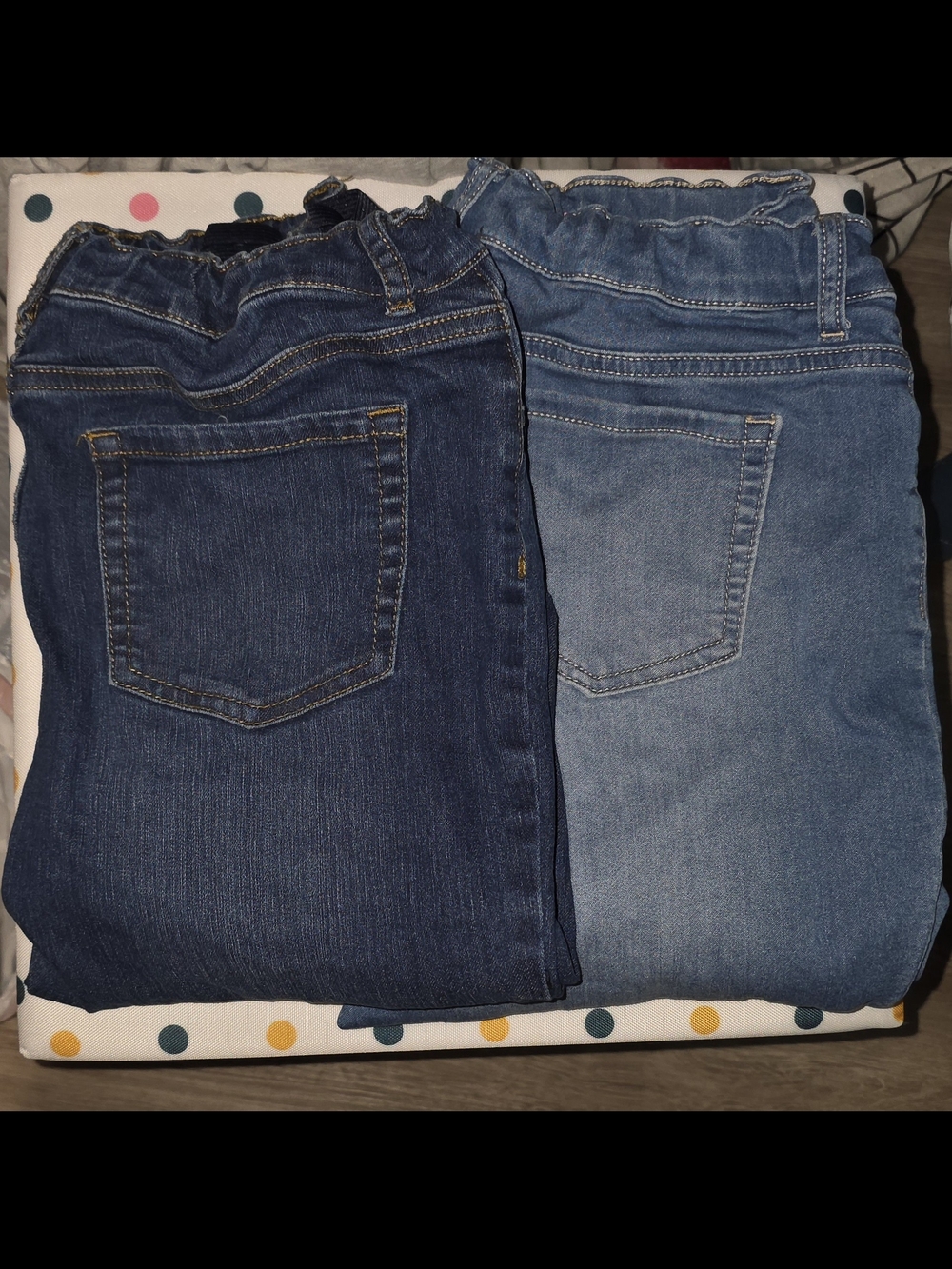 The Children's Place Girls' Denim - Dark Blue & Light Blue